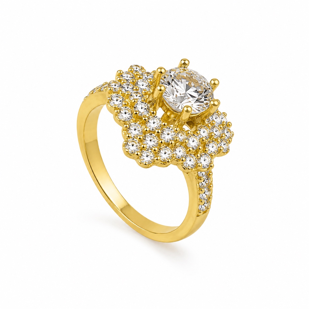 Nhẫn vàng gắn đá quý 1 chỉ 24K